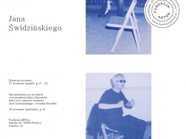 Jan Świdziński - prezentacja archiwum artysty oraz projekcja filmu