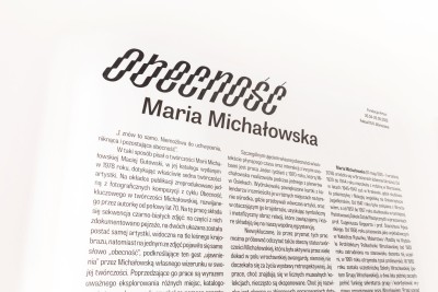 Obecność. Maria Michałowska